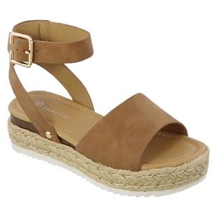 Candide Women's Open Toe Ankle Strap Espadrille